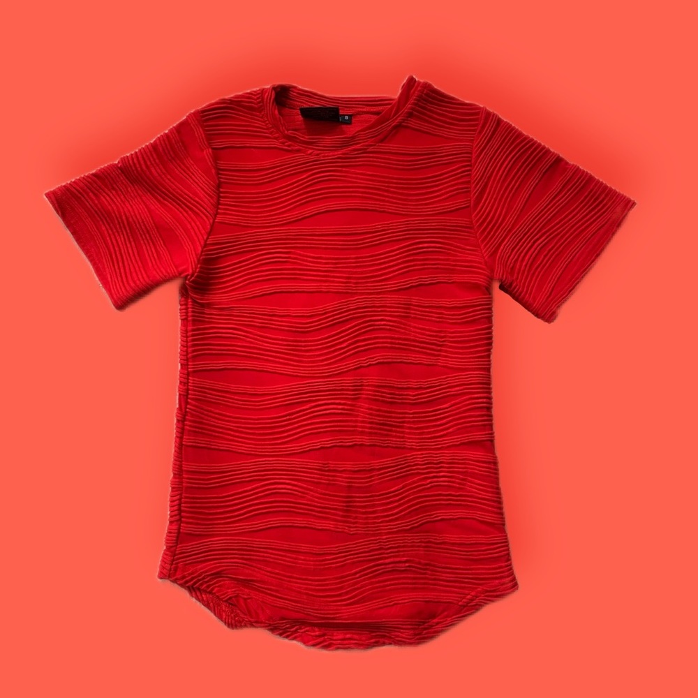 Apache Red Textured Tee
